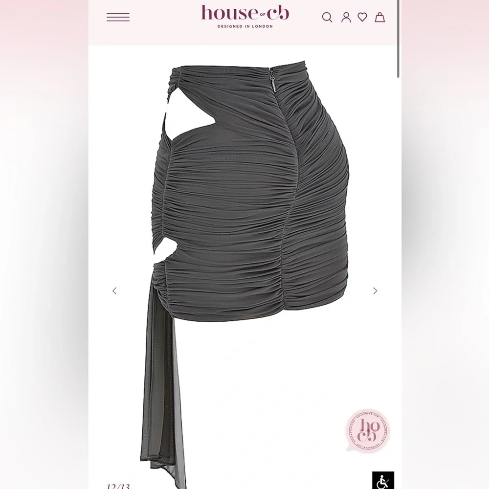 House of CB Rokael Mesh Skirt Size Small